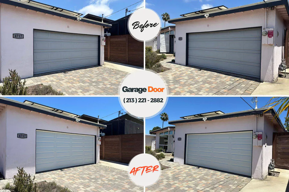 Before and after: garage door repair Linntown, PA